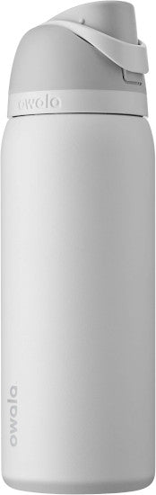 Owala FreeSip Insulated Stainless Steel Water Bottle with Straw for Sports, Travel, and School BPA-Free Sports Water Bottle, 24 oz, Shy Marshmallow