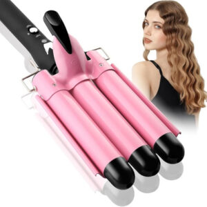 3 Barrel Curling Iron Hair Crimper – Aleath Ceramic Hair Waver with Adjustable Temperature & Dual Voltage for Effortless Beach Waves