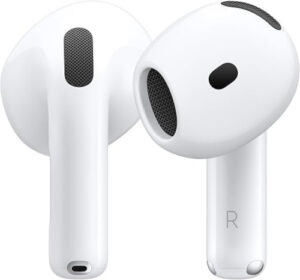 Apple AirPods 4 – Wireless Bluetooth Earbuds with H2 Chip | Personalized Spatial Audio, USB-C Charging, 30-Hour Battery, Sweat & Water Resistant
