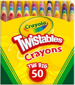 Crayola Mini Twistables Crayons (50ct) – No Sharpening Needed | Toddler & Kids Coloring Supplies | Easter Basket Stuffer & Arts & Crafts Essential