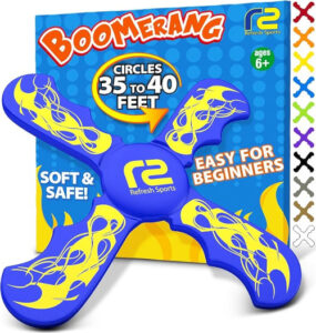Refresh Sports Fun Boomerang – Soft & Easy-to-Use Outdoor Toy for Kids, Easter Basket Stuffers, Fun Easter Gifts for Boys & Girls of All Ages