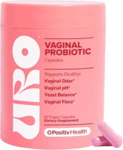 URO Vaginal Probiotics for Women – pH Balance & Vaginal Health Supplement | Prebiotics & Lactobacillus Blend for Odor Control & Flora Support (60 Capsules)