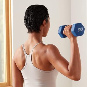 Amazon Basics Neoprene Dumbbell Hand Weights – Non-Slip Free Weights for Home Workouts, Strength Training, and Aerobics (Pair)