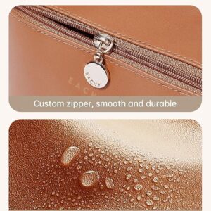 EACHY Large Travel Makeup Bag for Women – Waterproof Cosmetic Organizer with Handle, Adjustable Divider, and Flat-Open Design – Portable Toiletry Bag for Daily Use or Trips