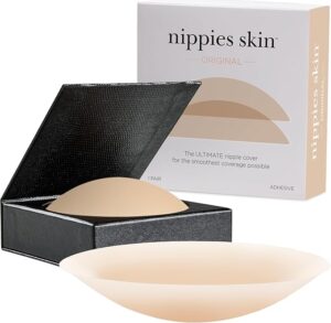 Nippies Reusable Silicone Nipple Covers for Women – Invisible Adhesive Pasties with Travel Case, Seamless Coverage for All Skin Tones